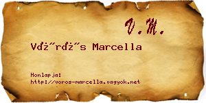 Vörös Marcella névjegykártya